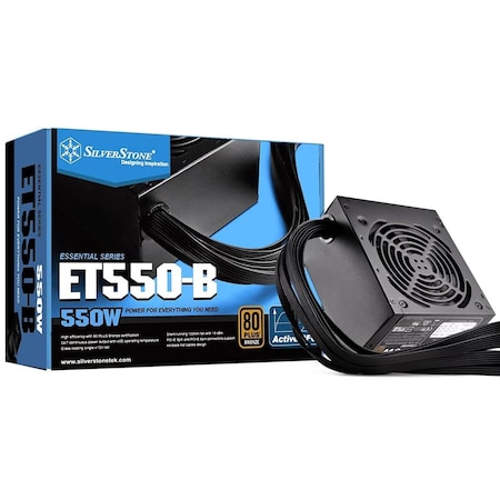 Silverstone Technology 550 Watt 80 Plus Bronze Atx Psu With Flat Black Cables  Power Supply SI476475